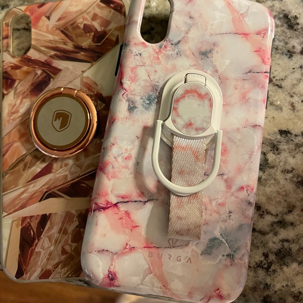 iPhone X/XS phone cases with magnetic phone rings